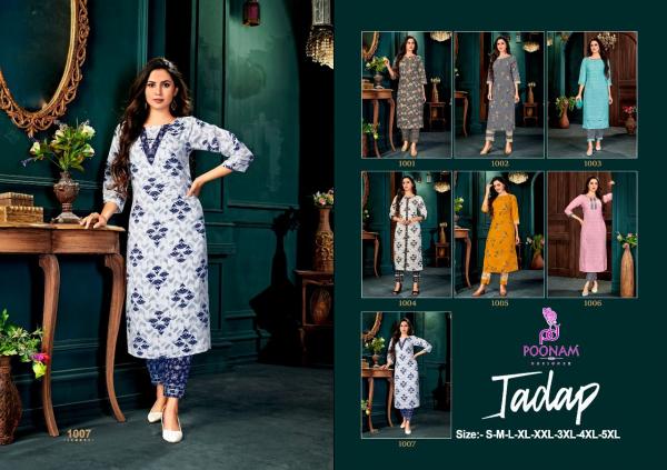 Poonam Tadap Rayon Fancy Kurti With Pant